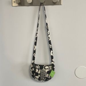 Vera Bradley Black & White Night & Day Lizzy Crossbody
